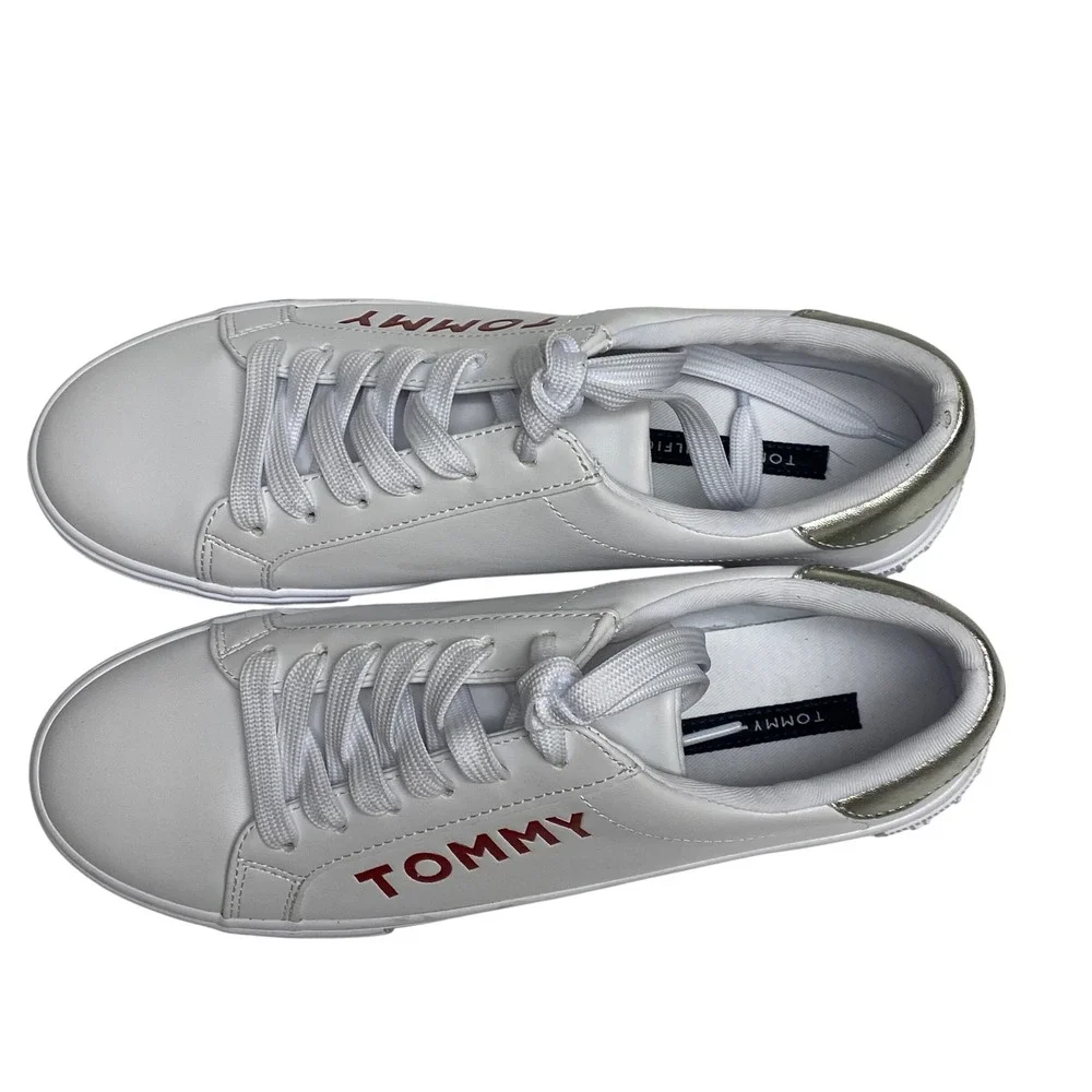 Tommy Hilfiger Lestiel Lace-Up Faux Leather Casual Sneaker 8M‎ NEW